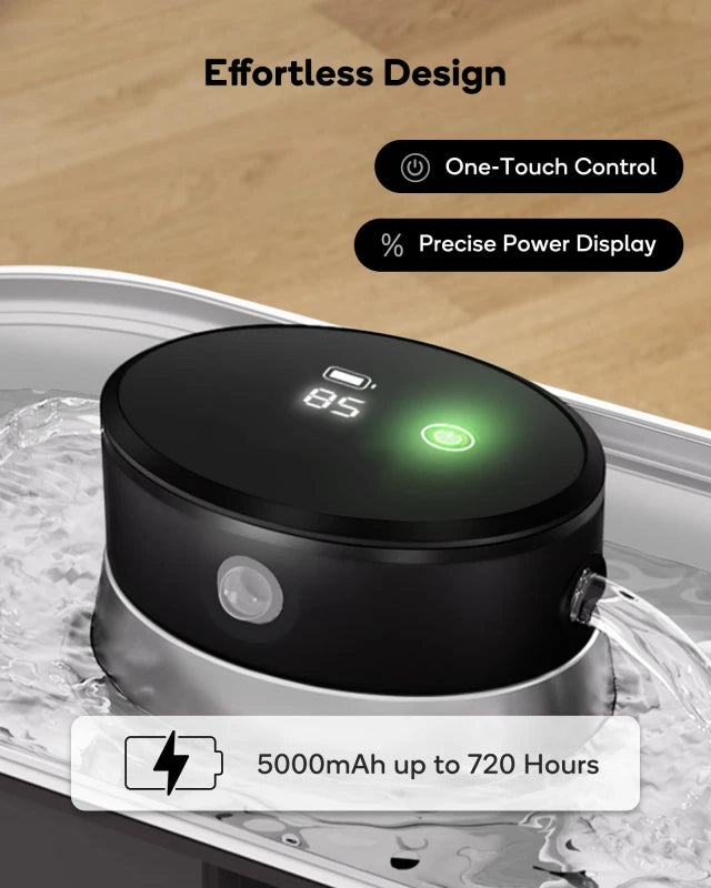 Cordless Stainless Steel Cat Water Fountain