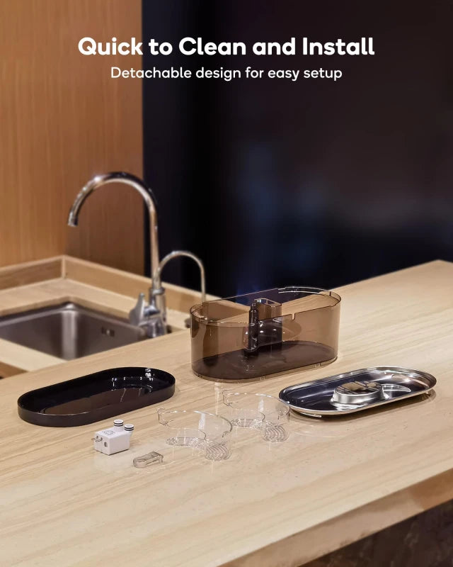 Cordless Stainless Steel Cat Water Fountain