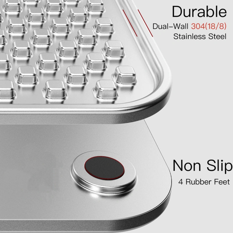 Stainless Steel Lick Mat for Dogs & Cats – Chew-Resistant, Non-Slip Slow Feeder