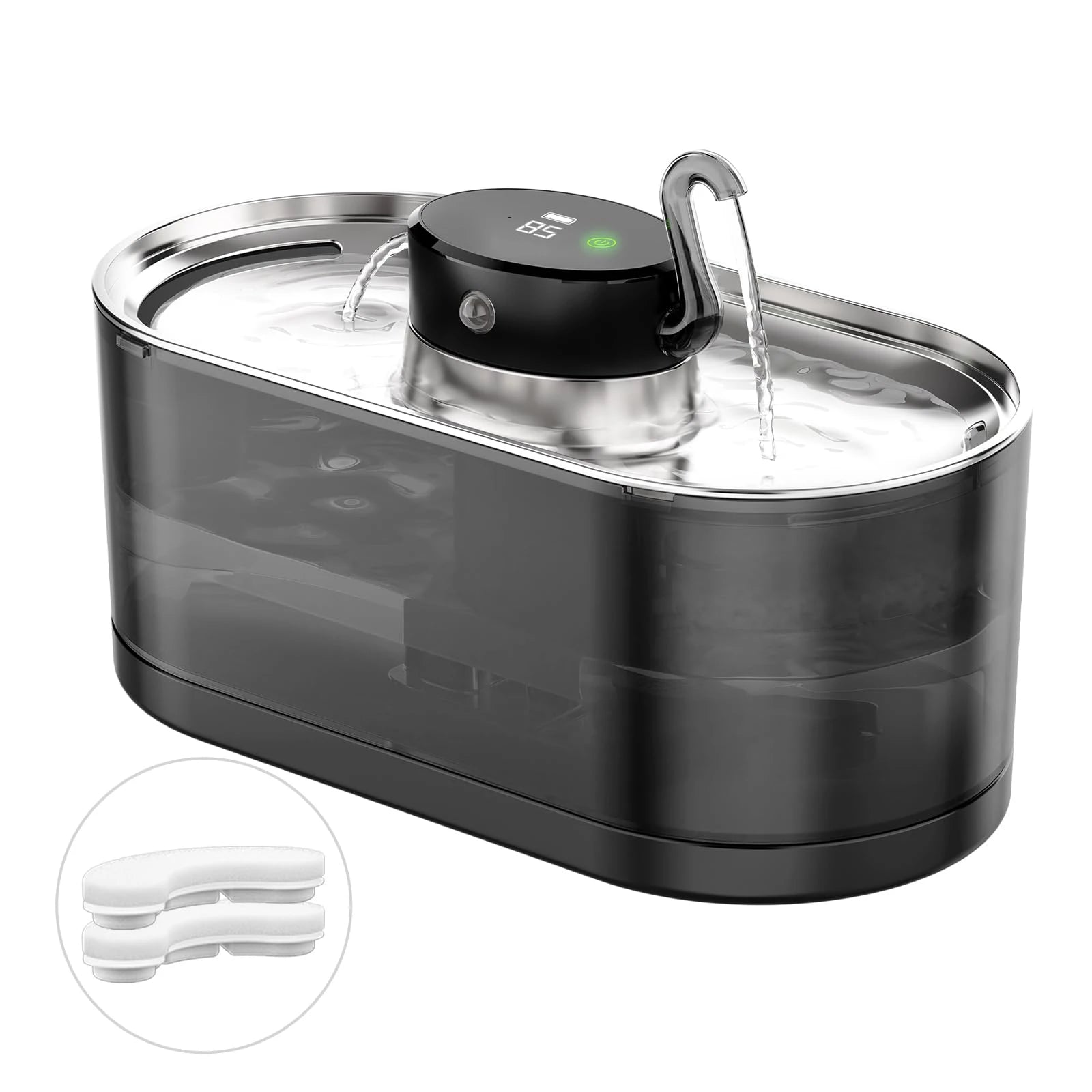 Cordless Stainless Steel Cat Water Fountain